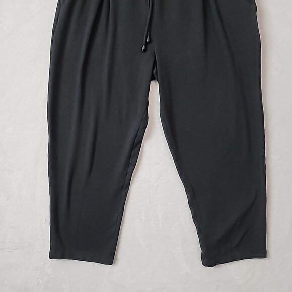 Liz & Co Women's Drawstring Sweat Pants Casual Joggers  W/ Pockets Size LG Black - Picture 3 of 15